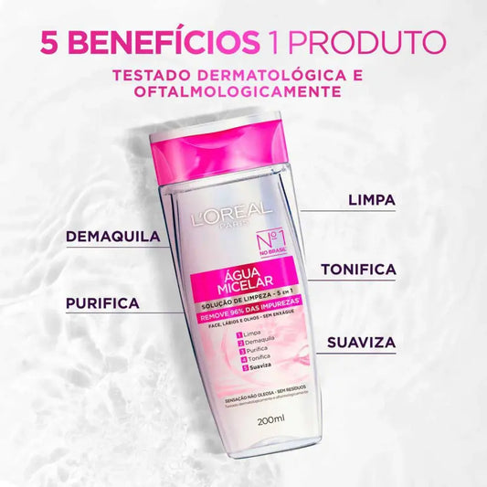 Água Micelar Sol 5 em 1 - 200ml