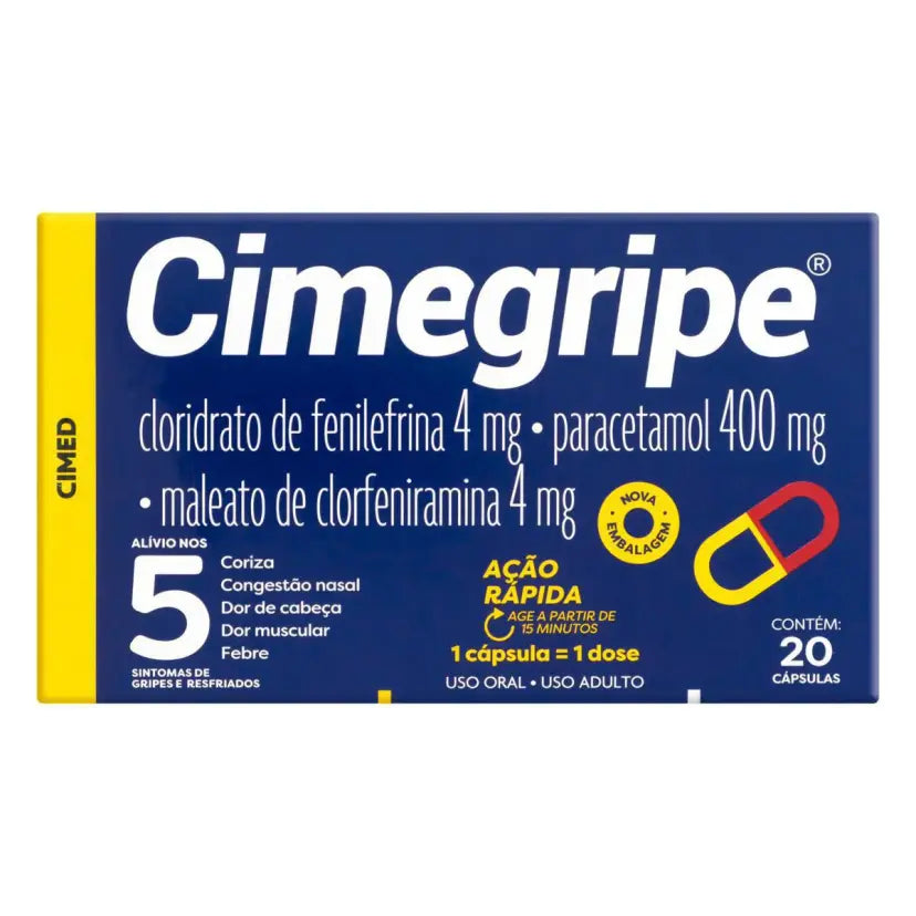 Cimegrip 20 Cápsulas