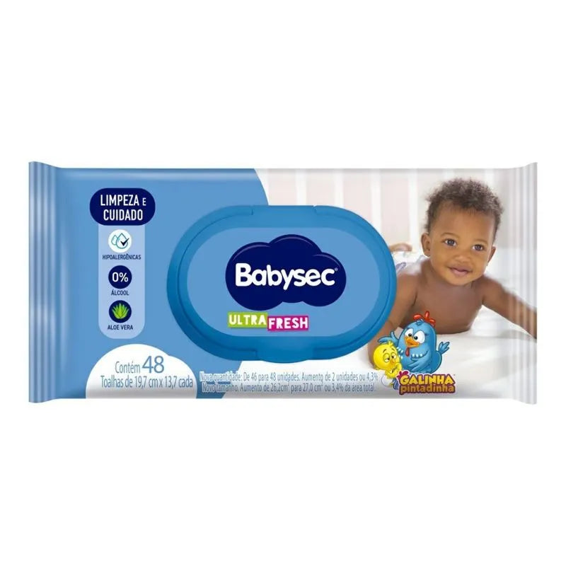Toalha Umedecida BabySec 48 Unidades