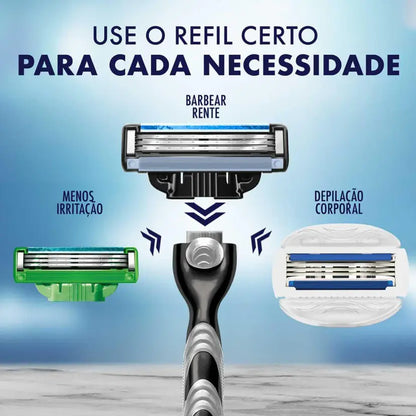 Aparelho de Barbear Gillette Mach3 Sensitive