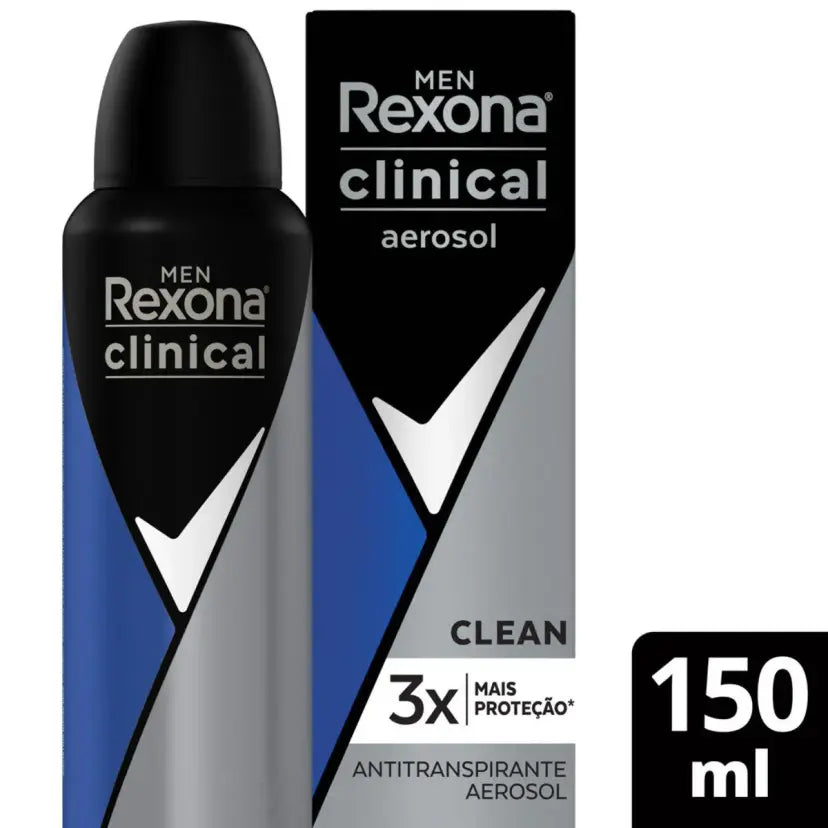 Desodorante Rexona Clinical Aerosol Masculino Clean 91g