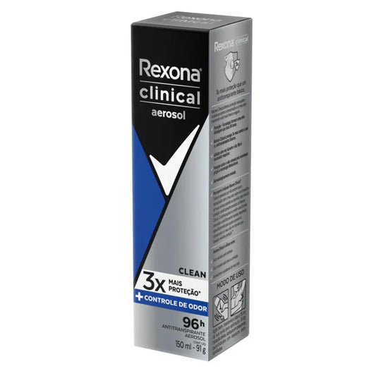 Desodorante Rexona Clinical Aerosol Masculino Clean 91g