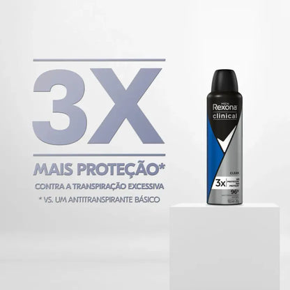 Desodorante Rexona Clinical Aerosol Masculino Clean 91g