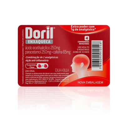 Doril Enxaqueca 4 Comprimidos