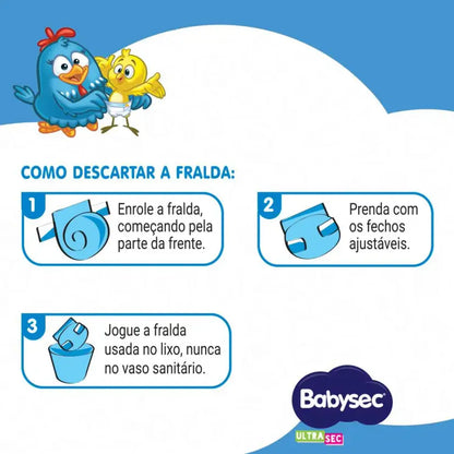 Fralda BabySec Galinha Pintadinha M 38 Unidades