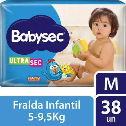 Fralda BabySec Galinha Pintadinha M 38 Unidades