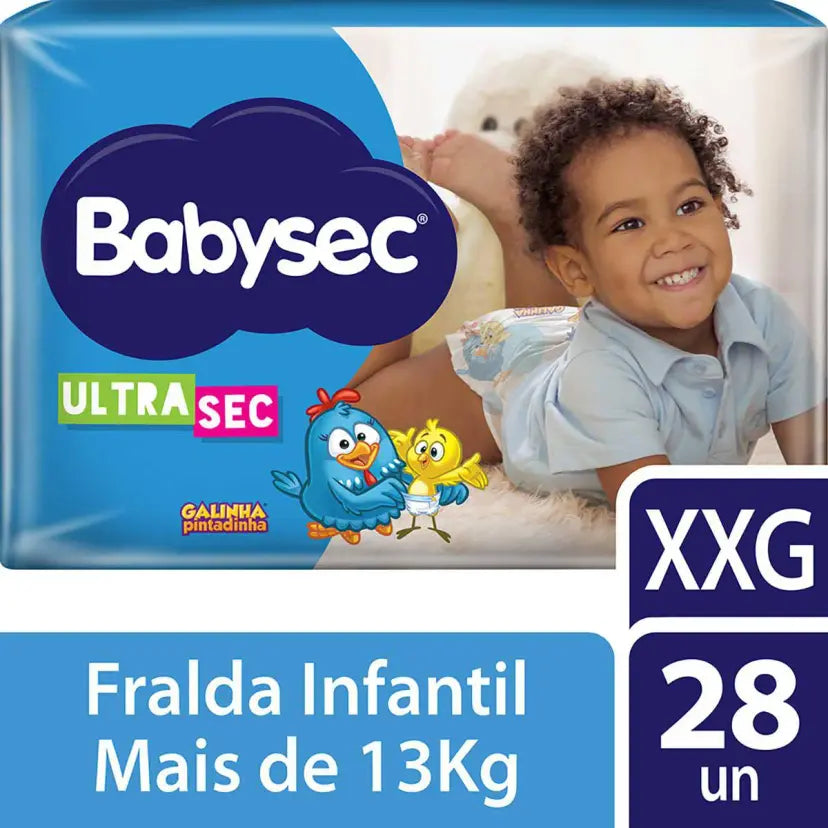 Fralda BabySec Galinha Pintadinha XXG 28 Unidades