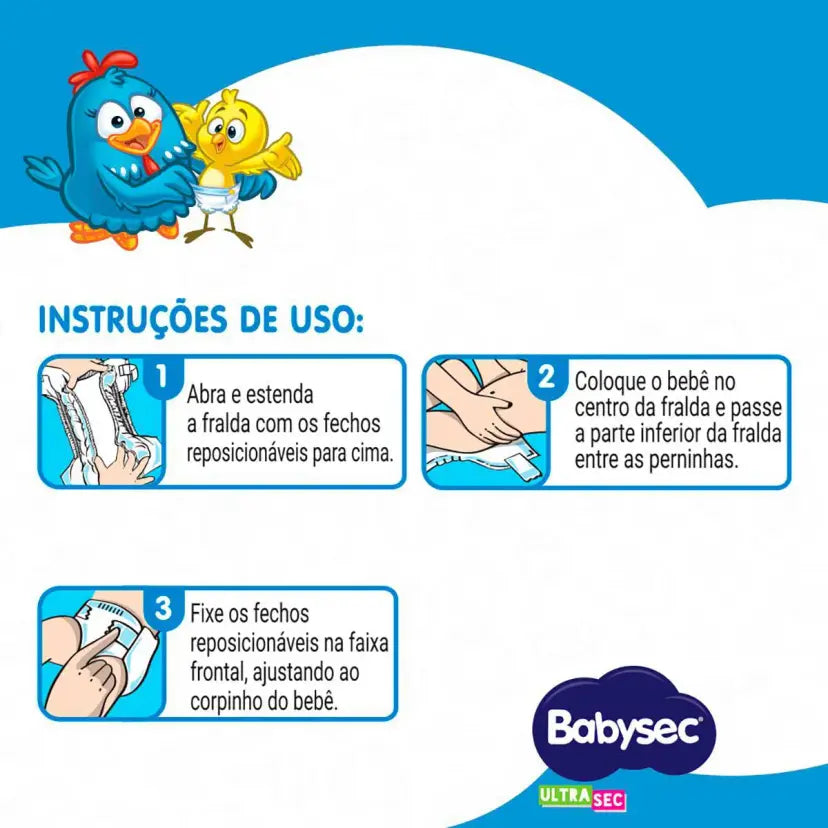 Fralda BabySec Galinha Pintadinha XXG 28 Unidades