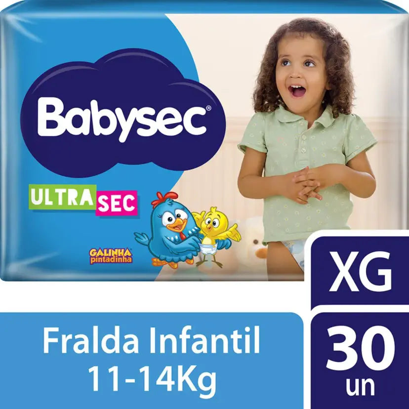 Fralda BabySec Ultrasec XG 30 Unidades
