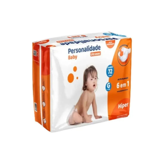 Fralda Personalidade B Ultra Sec Hiper G 72 Unidades