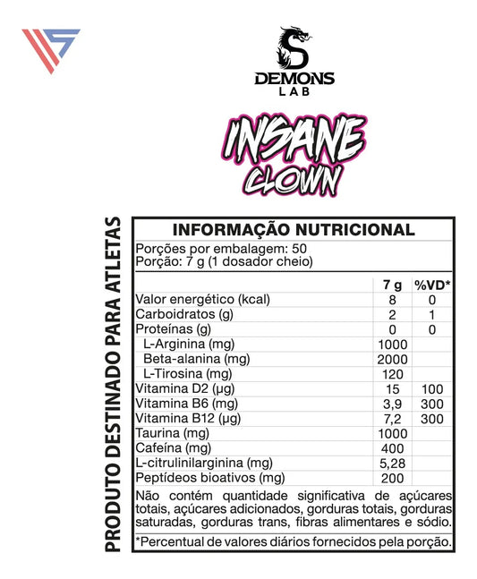 Pré-Treino Insane Clown 300g