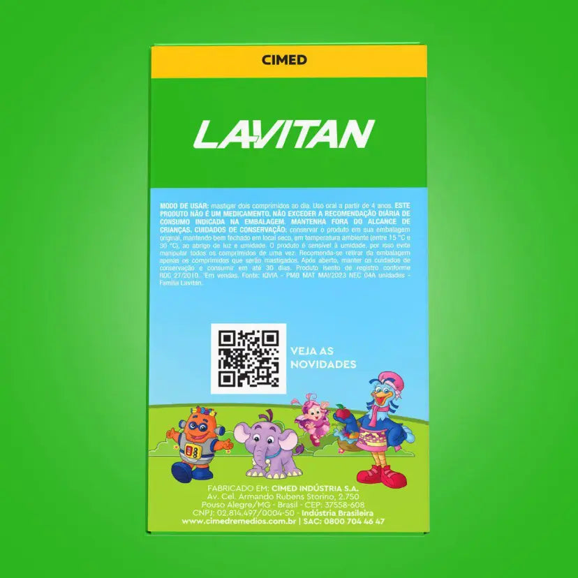 Lavitan Vitamínico Infantil 60 Comprimidos Mastigáveis