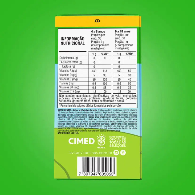 Lavitan Vitamínico Infantil 60 Comprimidos Mastigáveis