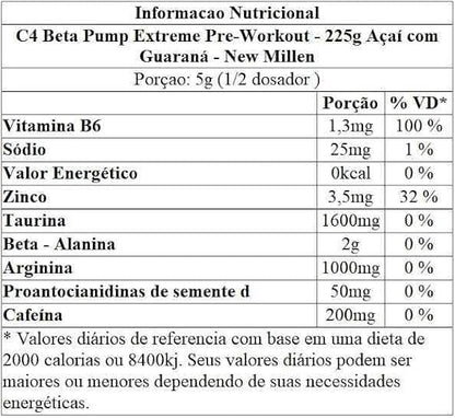 Pré-Treino C4 Beta Pump 225g