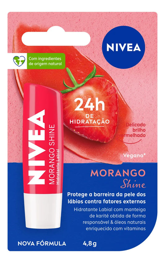 Protetor Labial Nivea FPS 10 Morango 4,8g