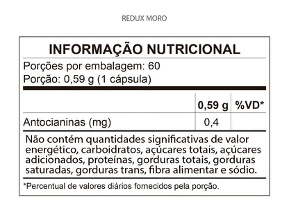 Redux Moro 500mg 60 Cápsulas Qualynutri