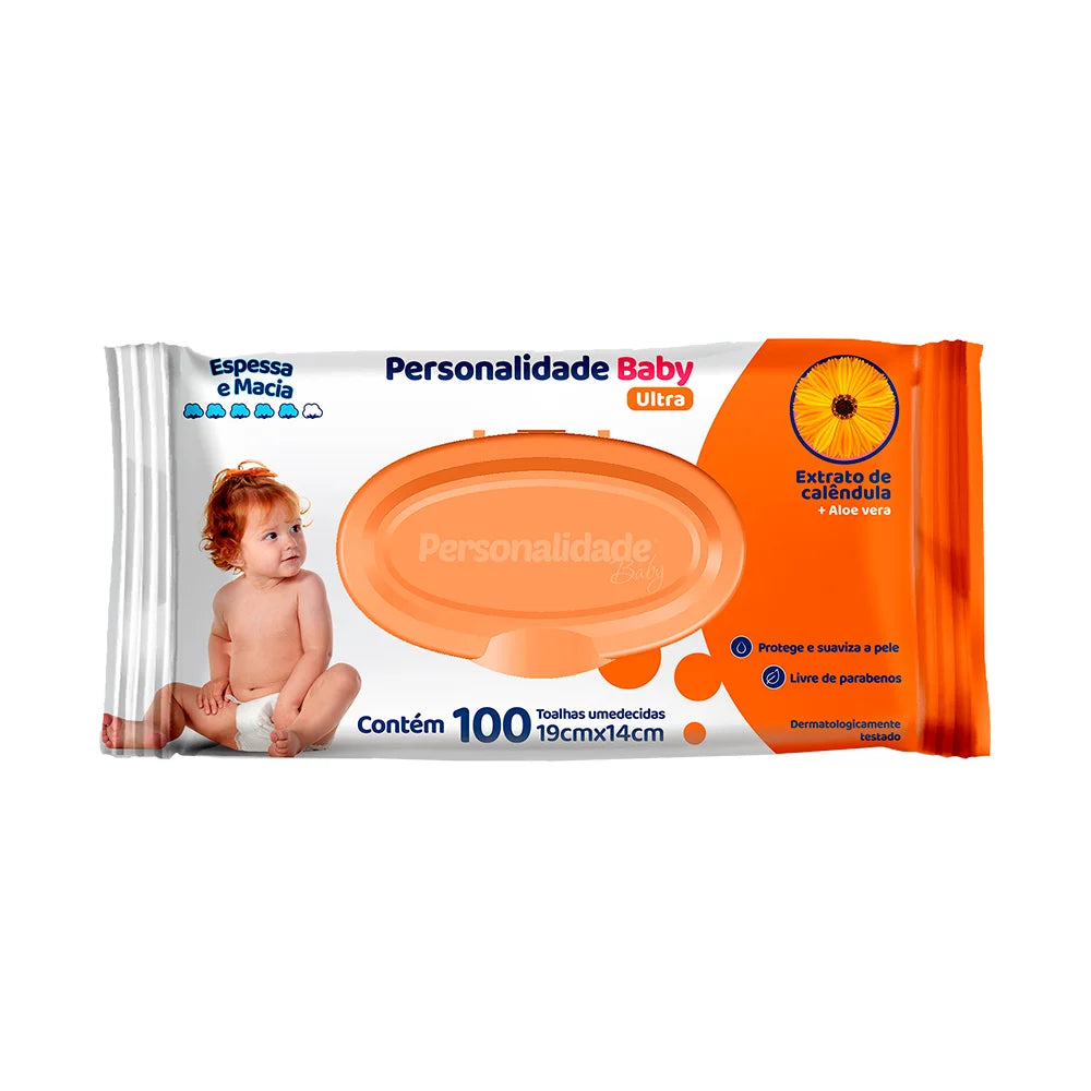 Toalha Umedecida Personalidade B Ultra 100 Unidades